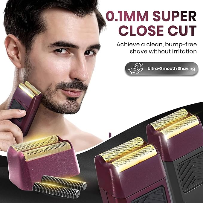 2 Pack Replacement Foil and Cutter Assembly Compatible with Wahl 5 Star Shavers Models 7031-100 7043-100 7031-200 Wahl Shaver Foil Replacement Ultra-Close Shave Easy to Replace
