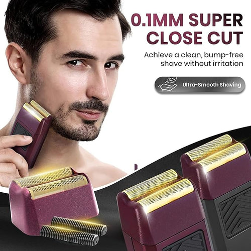 2 Pack Replacement Foil and Cutter Assembly Compatible with Wahl 5 Star Shavers Models 7031-100 7043-100 7031-200 Wahl Shaver Foil Replacement Ultra-Close Shave Easy to Replace