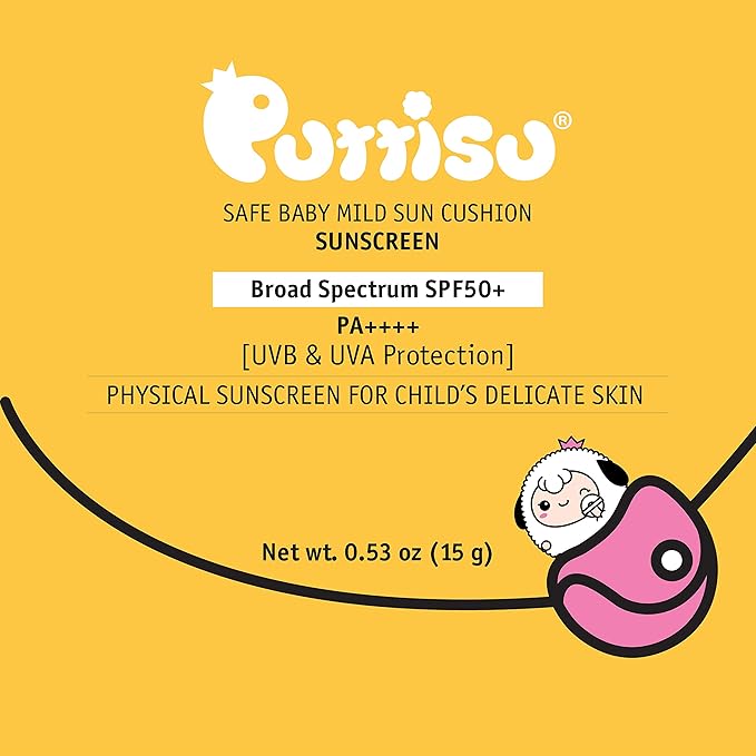 Puttisu Sun Cushion: Kid-Friendly Easy-Pound Mineral Sunscreen - Safe Gentle &amp Fun for Children - EWG Green Rated Natural Ingredients Less Irritation - Family-Friendly Refill Bundle