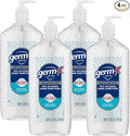 Germ-X Advanced Hand Sanitizer Less Drying Moisturizing Clear Gel No Rinse Formula Large Family Size Pump Bottle 34 Fl Oz (1 Liter) (Pack of 4)