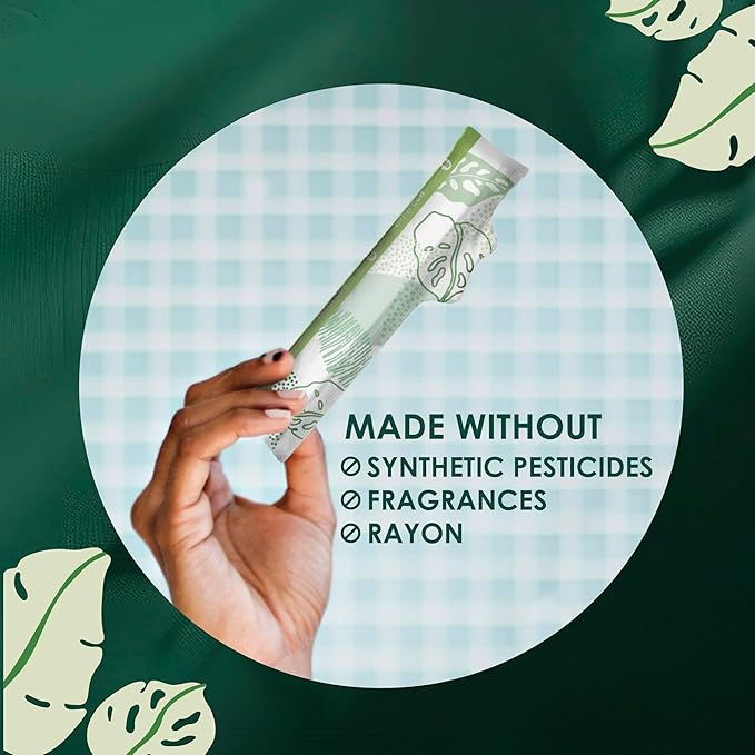 L. Cotton Tampons Light/Regular Absorbency Multipack Contains an Organic Cotton Core Made Without Synthetic Pesticides or Fragrances 84 Count (2 Packs of 42)