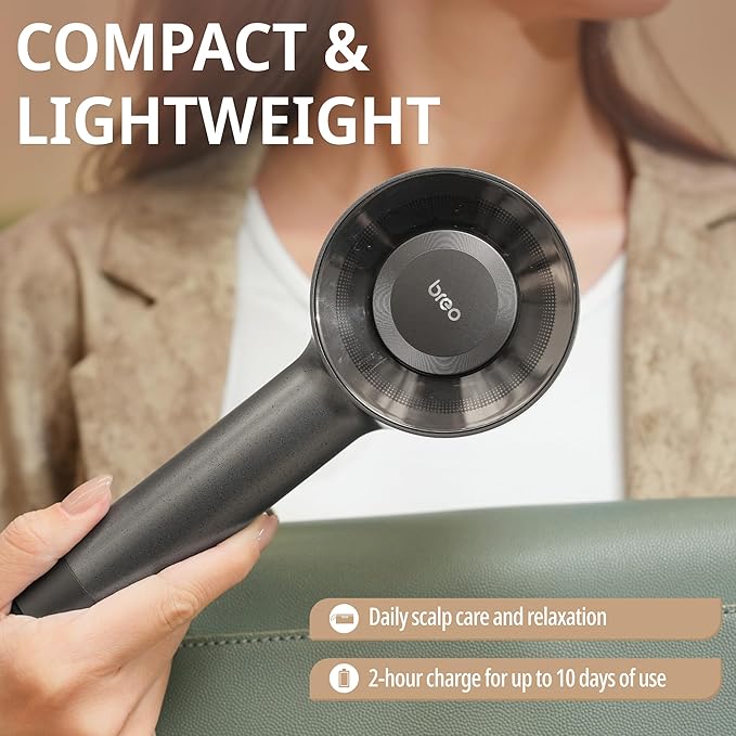 Breo Scalp 3L Laser Hair Growth Comb with 650nm Infrared Technology 360° Scalp Massager Waterproof Design Effective Scalp Stimulation and Hair Regrowth