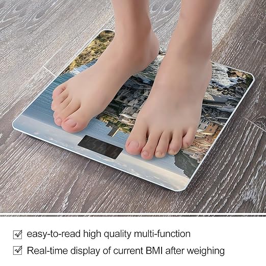 Fishing Village Scale for Body Weight Smart Scales Digital Bathroom Scale High Precision Weighing Scales with Large Display Weighing Machine for People