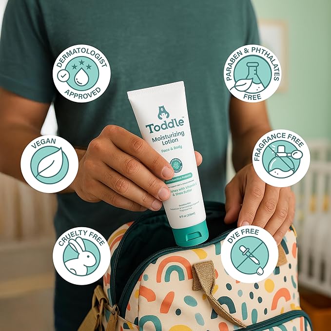 Bath &amp Moisture Duo – Gentle 3-in-1 Wash and Probiotic Baby Lotion (8 oz Each)