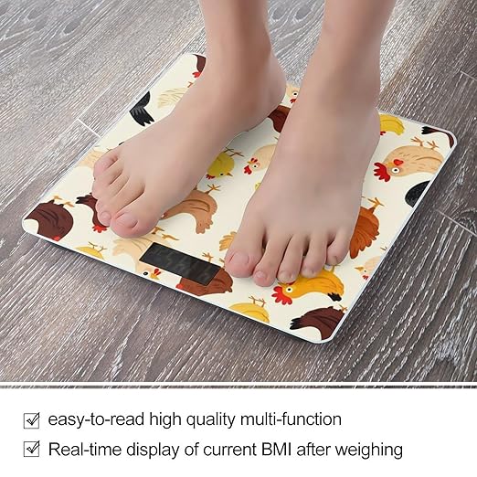 Energy Saving Scale Bathroom Weighing Scale Smart Scale for Body Weight Digital A Brood of Chickens