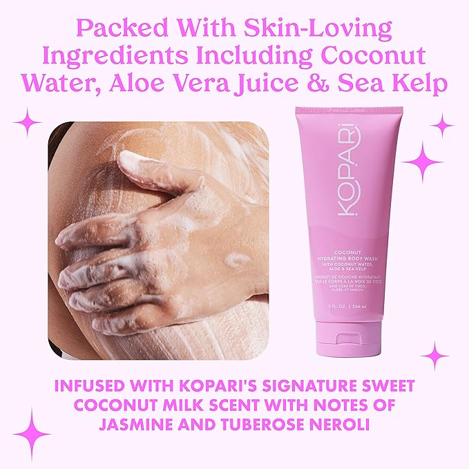 Kopari Hydrating Body Wash - Non-Toxic Paraben Free Gluten Free &amp Cruelty Free - Made with Organic Coconut Oil - 9 oz 2 Pack