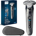 Philips Rechargeable Wet/Dry Electric Shaver Series 9000 with SenseIQ and Comfort Glide Ring Technology Battery Powered Silver