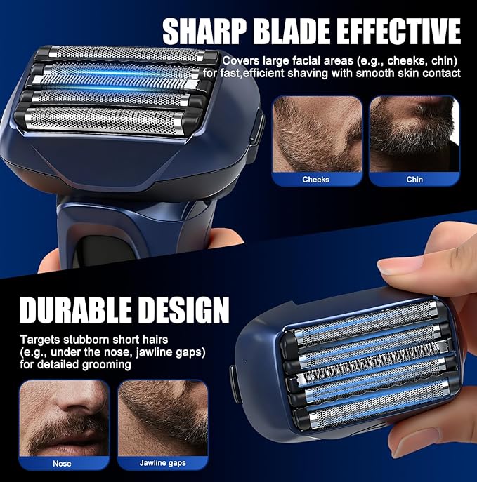 WES9032 Shaver Replacement Foil Head Compatible with Panasonic ARC5 Replacement Blades Suitable for models ES-LV97-K ES-LV67-K ES-LV95-S and ES-LV65-S (9032-2PCS)