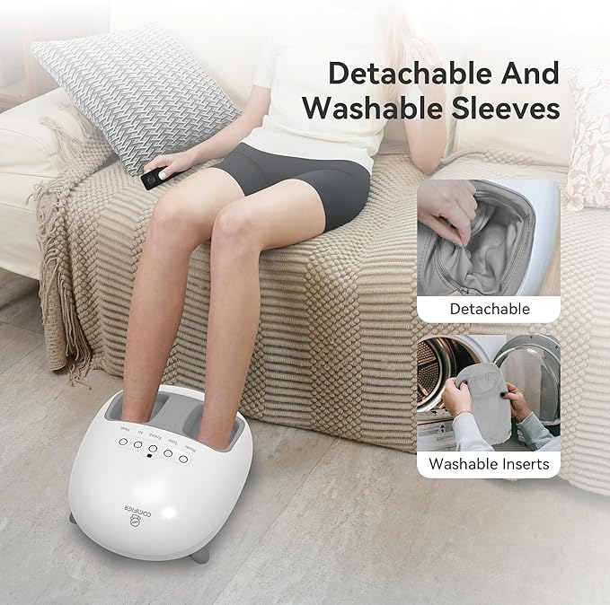 COMFIER Shiatsu Foot Massager with Heat Kneading and Vibration Heated Foot Feet Massager for Neuropathy Plantar Fasciitis