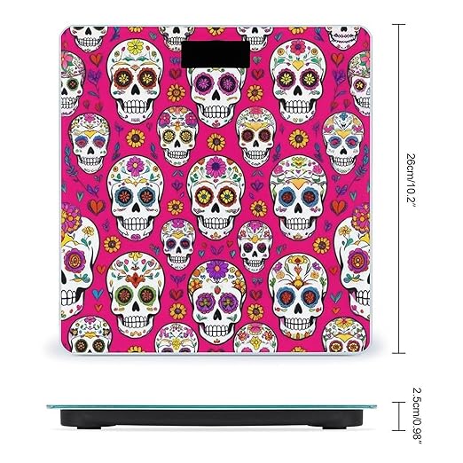 Smart Scale for Body Weight Automatic Switch Digital Bathroom Weighing Scale Day Dead Mexican Sugar Skull
