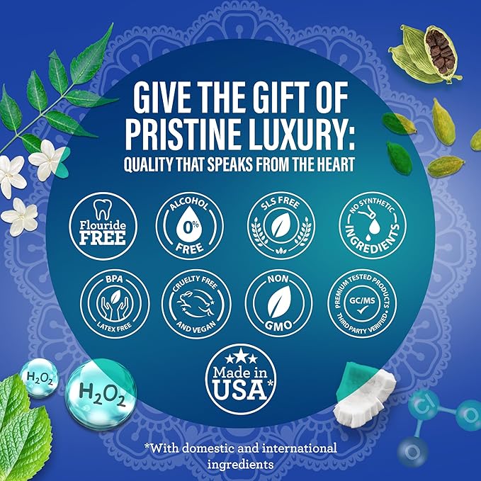 GuruNanda Shine Bright Stay Fresh – Dual Barrel Whitening &amp Breath Harmonizer Mouthwash &amp Neem Toothpaste for Long-Lasting Fresh Breath &amp Teeth Whitening