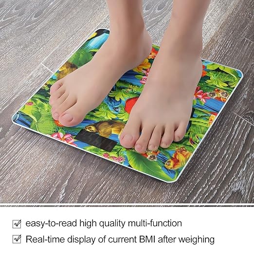 Macaws Rainforest Parrots Jungle Art Smart Square Scale with Digital Display for Bathroom Scale