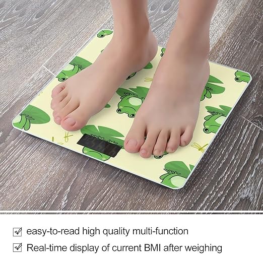 Smart Scale for Body Weight Digital Bathroom Weighing Scale Energy Saving Scale Cute Frog Animal Green Frogs