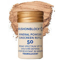 Brush On Block Mineral Sunscreen Powder Refill Natural Broad-Spectrum SPF 50 Safe for Sensitive Skin UVA UVB Face Protection Reef Friendly (Translucent - Refill)