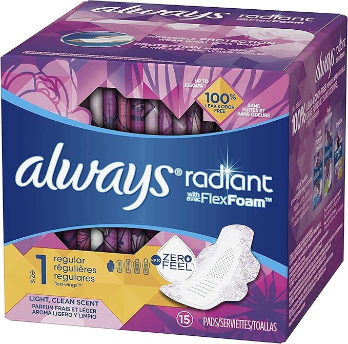 Always Radiant Pads with Wings Scented (Pack of 6)
