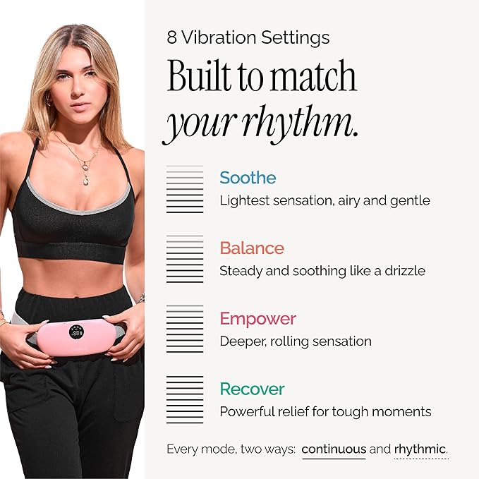 Menstrual Heating Pad for Period Cramps – Portable Heating Pad for Period Cramps Relief with Heat &amp Massage Wearable Cordless Warmer for Pain Relief Rechargeable &amp Wireless for Women