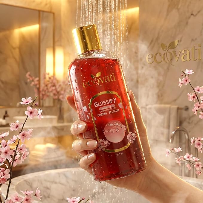 Glossify Shower Gel Cherry Blossom Luxury Collection 300ml Ultimate Moisturization Deep Cleansing Super Soft Foam