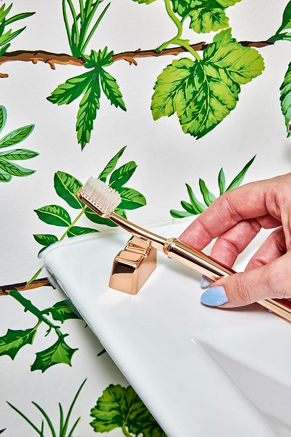 TRASK The Better Brush - Luxury Soft Bristle Dentist Designed Manual Toothbrush for Adults Rose Blush