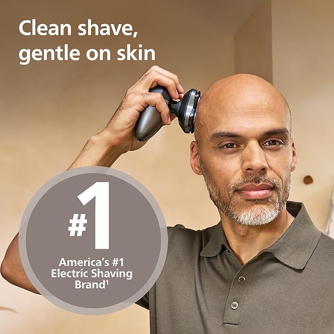 Philips Norelco Head Shaver Pro 7000 Series - Electric Shaver for Men and Women 360° Flexing Head &amp ComfortCut Blades for Clean Shave Gentle on Skin Model HS7980/40