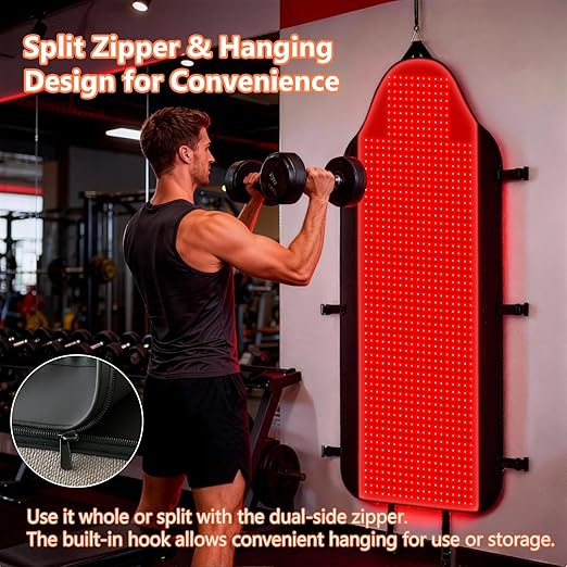 HomeCare 2026 Red Light Therapy for Body 74.8 × 35 Full Body Red Light Therapy Mat with 2704 LEDs 660nm &amp 850nm Dual Wavelength TPU Material Hangable Timer &amp Adjustable Intensity