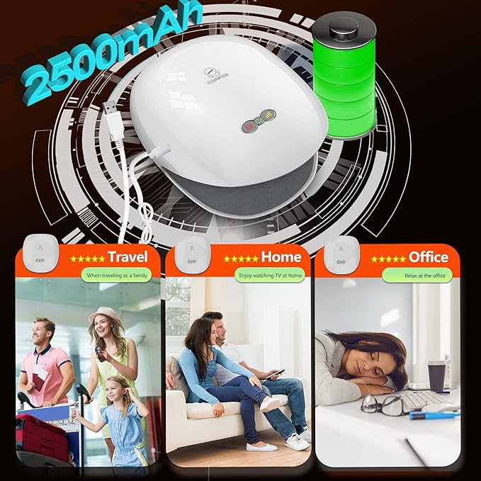 COMFIER Wireless Hand Massager with Heat &amp CompressionHand Massager for Arthritis and Carpal Tunnel3 Levels Compression &amp HeatingRechargeableChristmas Gifts for WomenMenMom