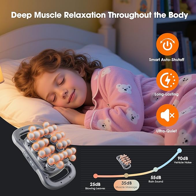 28 Head Massage Gun Set Deep Tissue Percussion Massager Electric Massage Tools with 9 Styles &amp Levels Dark Grey