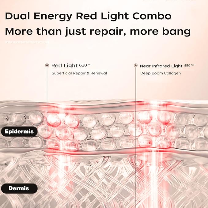 JVV Red Light Therapy for Eyes 5 Modes Under-Eye Red Light Eye Mask Eye Massager for Fine Lines Eye Bags and Dark Circles for Men and Women