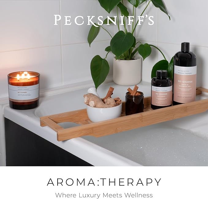 Pecksniff's Aroma:Therapy Re-Charge Shower Gel – Luxurious Moisturizing Bath &amp Body Cleanser 1000 ml/33.8 fl oz Bottle