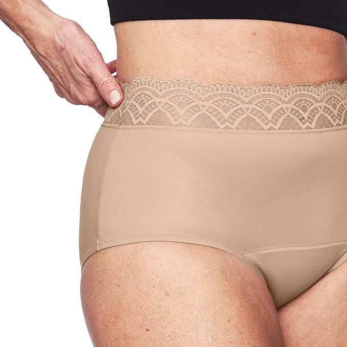 Thinx for All Leaks Hi-Waist Underwear Holds up to 100ml or 6tbps or 1/4 Cup Worth of Liquid* Light Absorbency Incontinence Underwear for Women Feminine Care BlackBerry XXL
