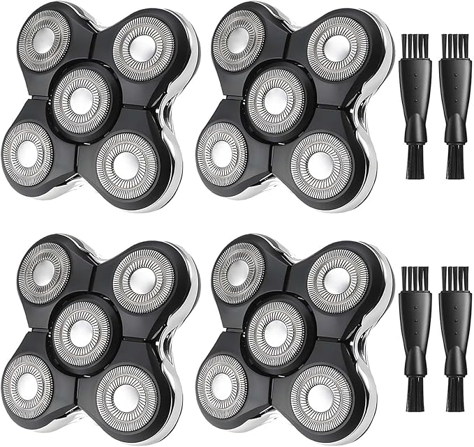 Remington XR7000 Replacement Blades Compatible with Remington Balder Pro Head Shaver 4PCS Head Shaver Replacement Blade 4 Cleaning Brush