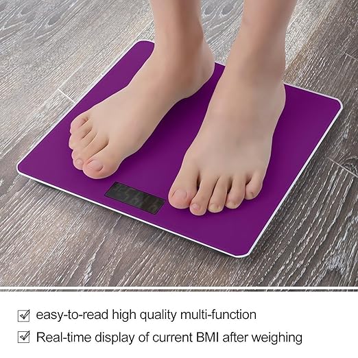 Men's Fashion Automatic Switch Digital Bathroom Weighing Scale Smart Scale Grape Purple