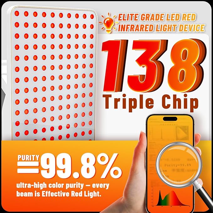 Red Light Therapy DevicePortable LED Red Infrared Light Device with 630nm 660nm &amp 850nm Combination Light for Face and Body 9 Adjustable Timer Settings Adjustable Angle Includes GogglesWhite