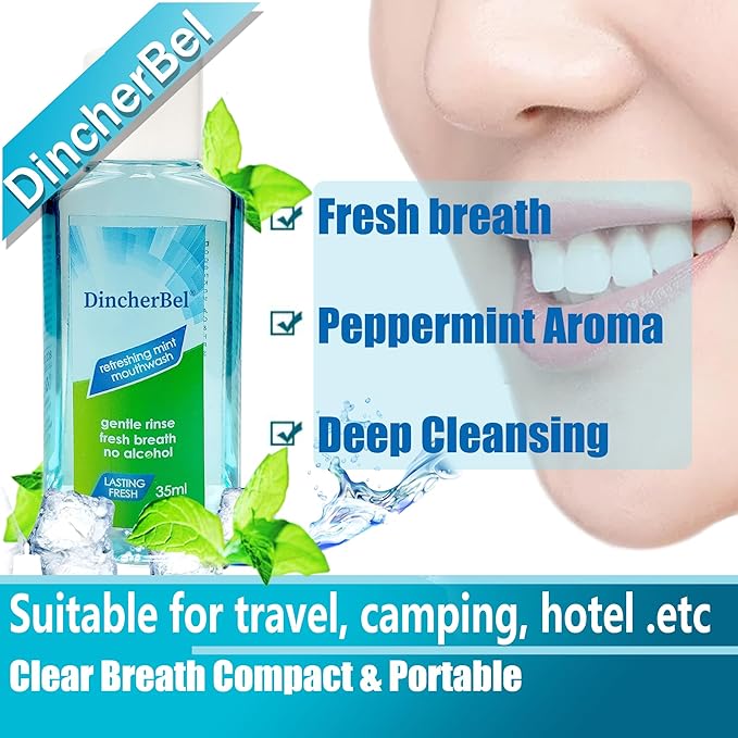 Mouthwash Travel Size Portable Original Mint 35ml/1.2oz (48 Pack)