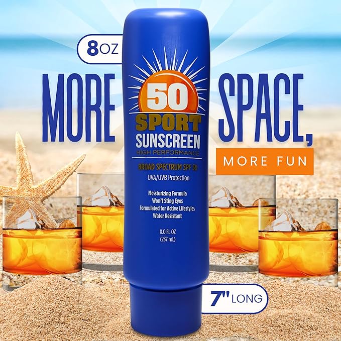Hidden SPF50 Sunscreen Lotion Flasks 2 Pack by Smuggle Your Booze - 5 Tamper-Proof Seals | Discreet Plastic Flask for Liquor Disguise for Cruises Travel Concerts Festivals | 10 oz Each |