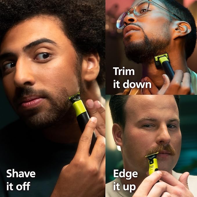Philips Norelco OneBlade 360 with Connectivity Hybrid Face + Body Electric Beard Trimmer Shaver and Body Groomer Kit with 360 Blade Tech 1x360 Blade 5-in-1 Comb Travel Case Model QP4631/90