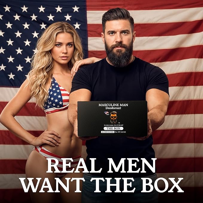 Deodorant for Men - Aluminum Free Mens Deodorant - Natural Deodorants - Sweat Protection for Underarm - Stain-Free Stick Deodorants - Made in USA 3.2oz (Pack of 4 The Box)