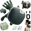 4D Shiatsu Neck Massager with Heat Wireless Deep Tissue Back &amp Shoulder Massager for Cervical Pain Relief Portable Rechargeable Kneading Massage Device for Home Office &amp Travel