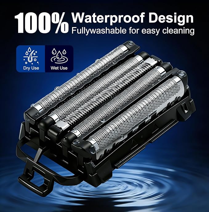 WES9032 Shaver Replacement Foil Head Compatible with Panasonic ARC5 Replacement Blades Suitable for models ES-LV97-K ES-LV67-K ES-LV95-S and ES-LV65-S (9032-2PCS)