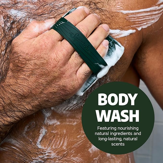 Dr. Squatch Natural Men's Body Wash Shower Gel - Cleansing Nourishing Long Lasting Scent Moisturizing Body Wash for Men - Mountain Meadow + Lumberjack Lodge (14 oz 2-Pack)