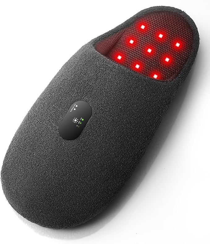 Scienlodic Rechargeable Red Light Therapy for Feet - Red and Blue Light Therapy Device at Home - 460nm &amp 660nm &amp 850nm with Pulse Mode for Feet Healthy- 1pcs (Black)