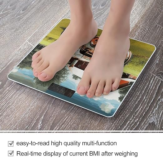 Digital Bathroom Scale for Body Weight Scale with Bright LCD Display High Accuracy Step-On Technology Auto On/Off Company Farm Tractor Digital Scales 400 Lbs /180kg
