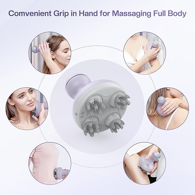 COMFIER Electric Scalp Massager with Mutlti-Modes Vibration Portable Handheld Head Scratcher for Hair GrowthWaterproof Head Massager for Full BodyDog Cat Massager for Deep Clean and Stress Relax