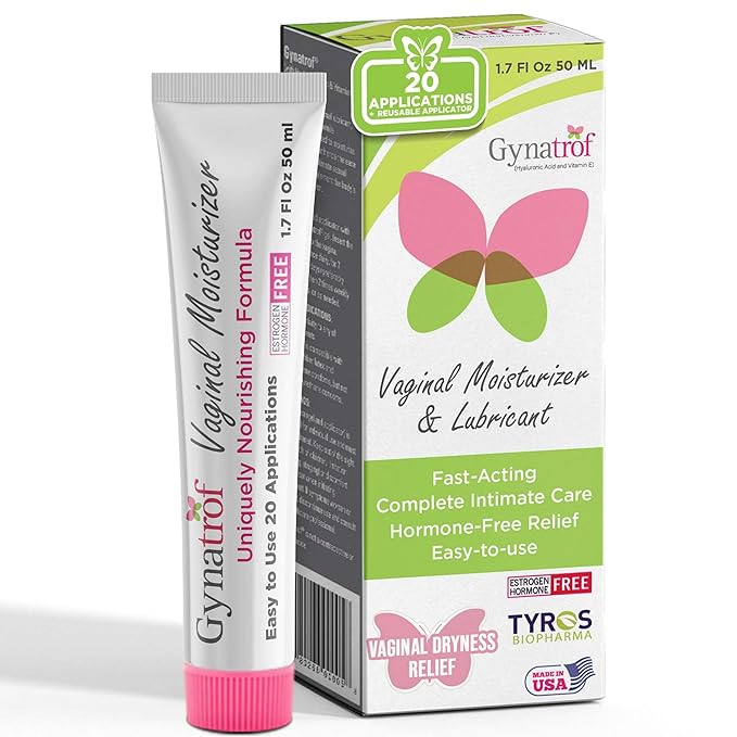Gynatrof Vaginal Moisturizer Long-Lasting for Vaginal Dryness &amp Irritation Hormone-Free Hyaluronic Acid &amp Vitamin E Feminine Care Daily Hydration For Intimate Feminine Care 1.7 fl oz