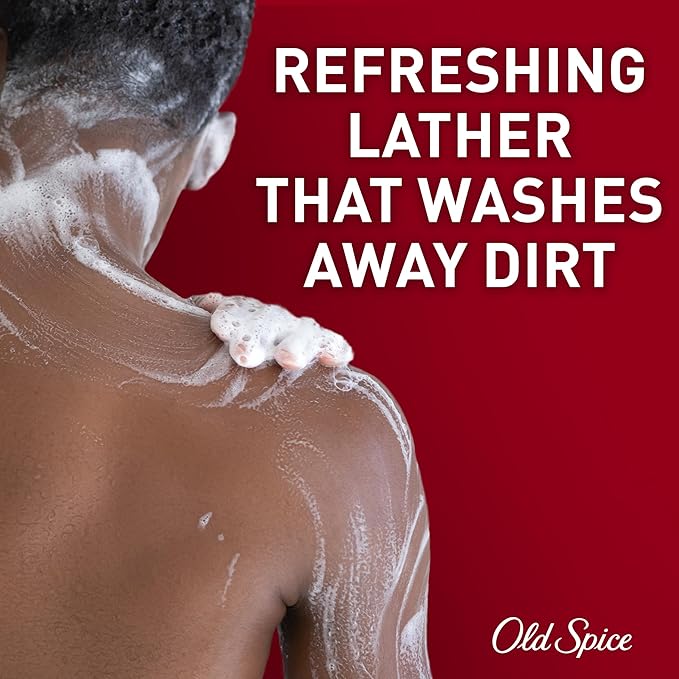 Old Spice Refreshing Body Wash for Men 3X Defense 24/7 Shower Fresh with Long Lasting Scent Red Collection Swagger with Cedarwood Scent 16 oz (Pack of 4)