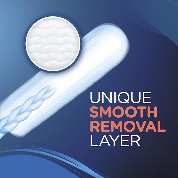 Tampax Pearl Plastic Tampons Ultra Absorbency Unscented 18 Count - Pack of 12 (216 Total Count)