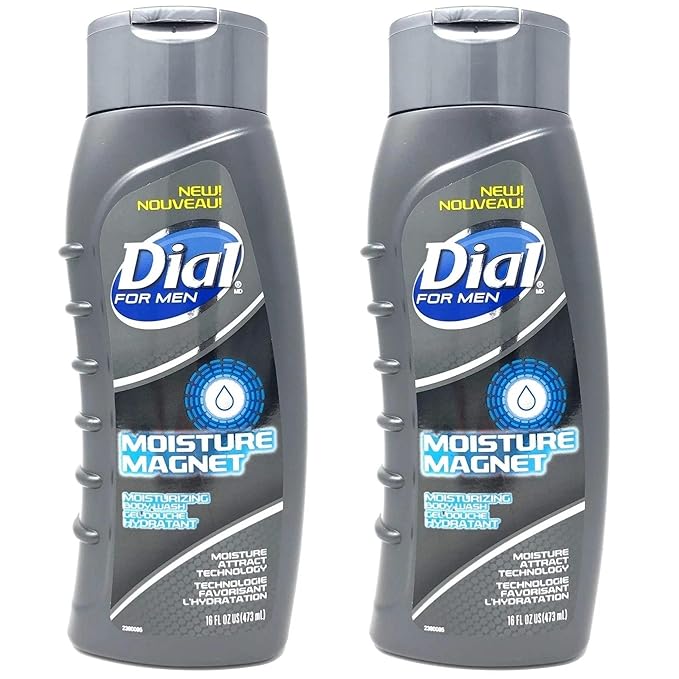 Dial For Men Body Wash Moisture Magnet 16 Ounce (473ml) (Pack of 2)