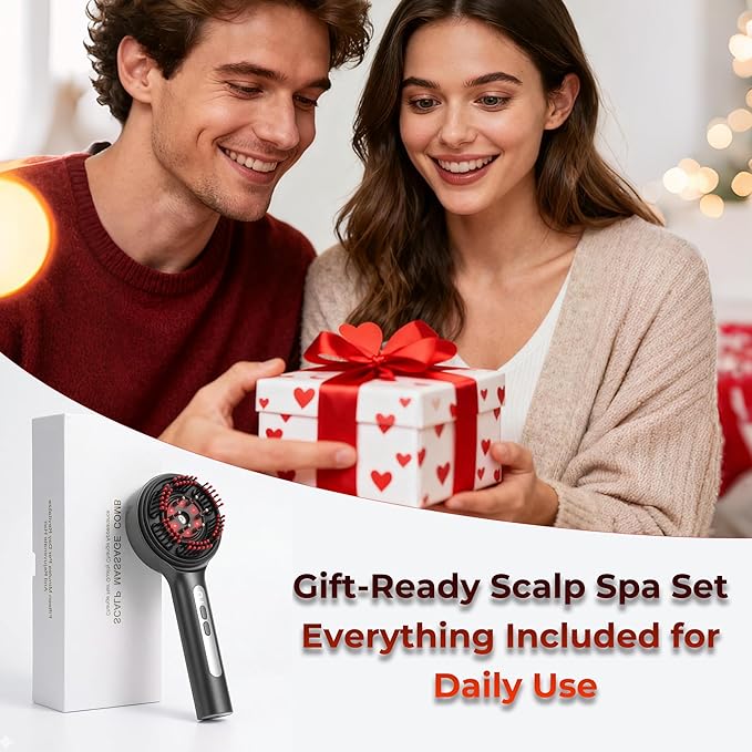 Electric Scalp Massager 5 in 1 Refillable Oil Reservoir and Mist 3 Step At Home Scalp Spa Device 3D Deep Kneading Massage USB C Rechargeable Portable for Home and Travel