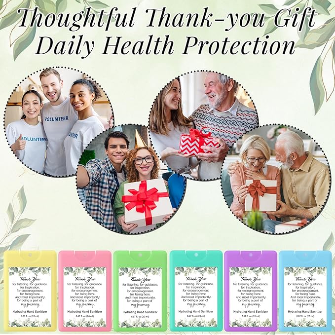 24 Pack Hand Sanitizer Spray Bulk Travel Size Inspirational Employee Appreciation Week Gifts Bulk Hydrating Hand Sanitizers for Employee Coworkers Staff Team Administrative Professionals Day