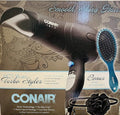 Conair 1875 Watt Turbo Styler Hair Dryer Ionic Technology Bonus pack with Cushion Brush and Head Wrap Included Black