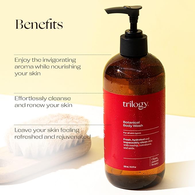 Trilogy Botanical Body Wash Luxurious Spa Experience with Rosehip Oil 16.9 fl oz